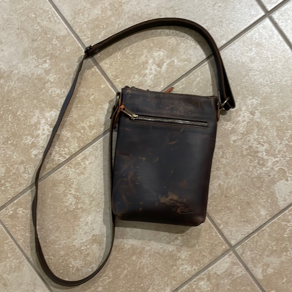 Love 41 Crossbody Zipper Leather Pouch Love41